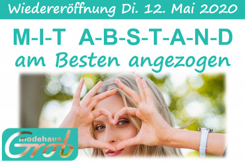 Wiedereröffnung Di. 12.Mai 2020