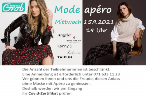 Mode Apéro Mittwoch 15.09.2021