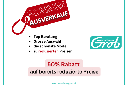 Sommer Sales 2026 - Nochmals halbierte Preise - Vorbeikommen und kräftig Sparen